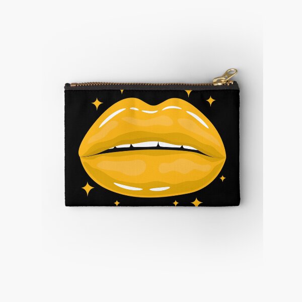 Item preview, Valentine Glossy Lips in Yellow Color with stars sparkle designed and sold by MisPuHoney.