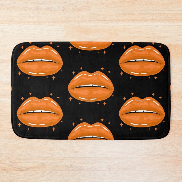 Item preview, Valentine Glossy Lips in Orange Color with stars sparkle designed and sold by MisPuHoney.