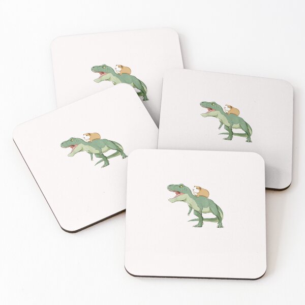 Aperçu de l'œuvre Cochon d'Inde drôle chevauchant un dinosaure T-Rex créée et vendue par FreddyZulauf.