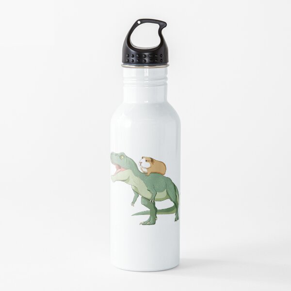 Funny Guinea Pig Riding T Rex Dinosaur Water Bottle