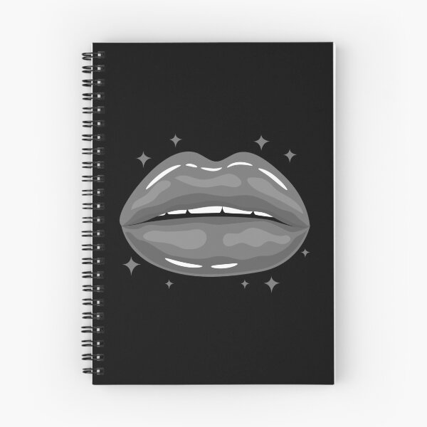 Item preview, Valentine Glossy Lips in Grey Color with stars sparkle designed and sold by MisPuHoney.