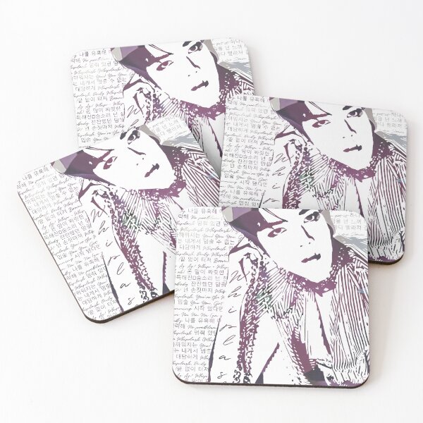Item preview, The Boyz Younghoon X Georgia O'Keeffe Painting Linoprint designed and sold by taeleesa.