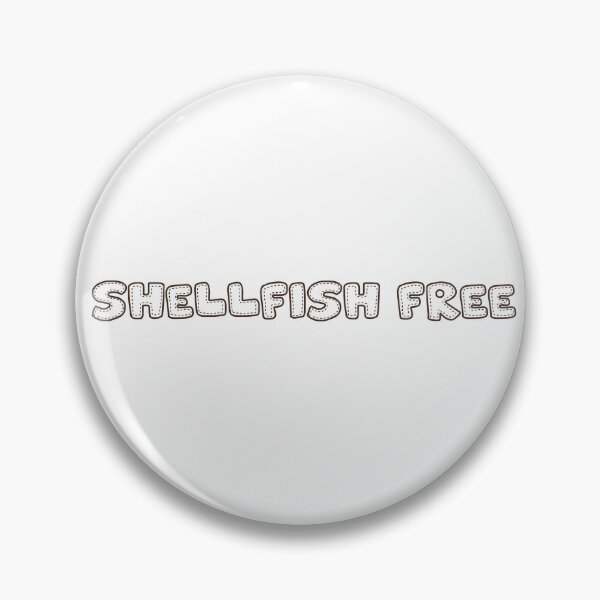 Item preview, Shellfish Free Food Allergy Awareness Stitch Letter Graphic designed and sold by lilytepper.