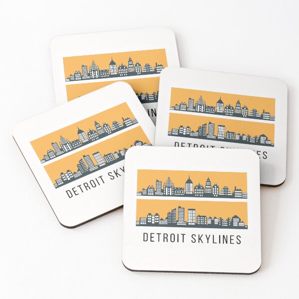 Item preview, Detroit City Skyscraper Skylines designed and sold by OnTheTrend.