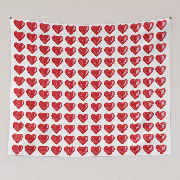 Item preview, small red hearts pattern 3d  designed and sold by kombos.