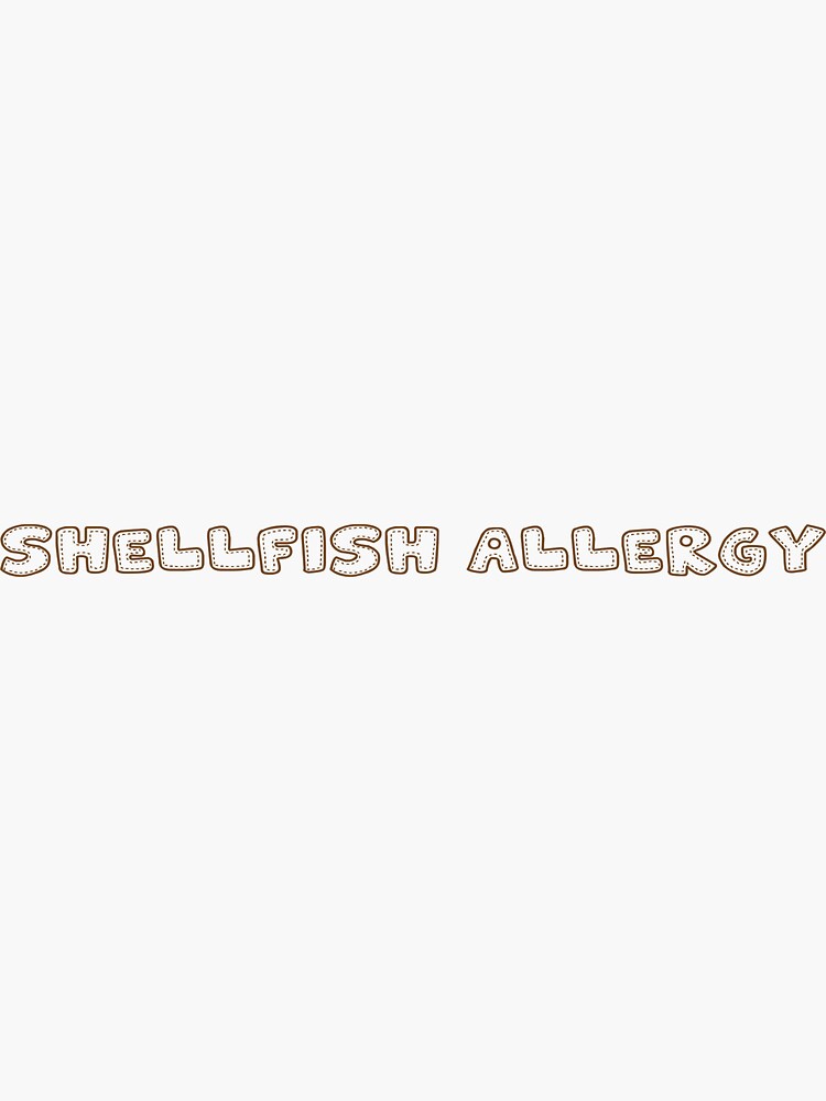 "Shellfish Allergy Food Allergy Awareness Stitch Letter Graphic