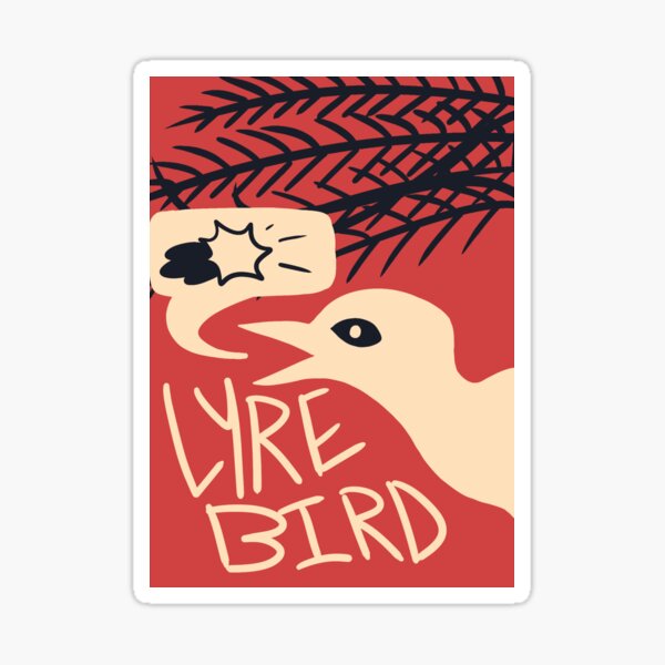 Lyre Bird I drew for a class Sticker