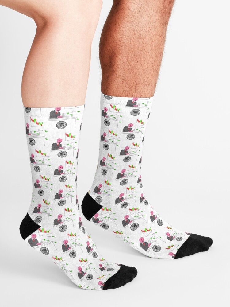 Alternate view of Money printer go BRRR Socks