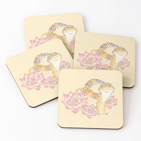 Item preview, Normal Leopard Gecko and Succulents designed and sold by anacecilia.