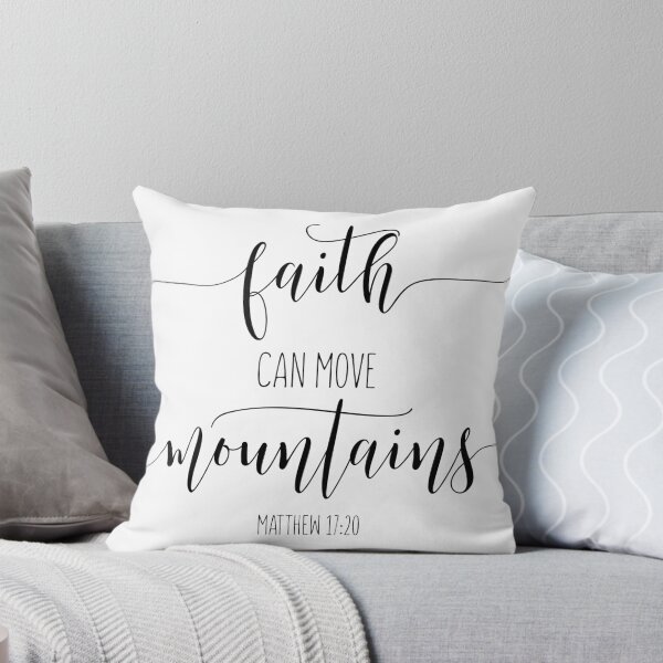 Item preview, Faith Can Move Mountains, Matthew 17:20. Bible Verse, Inspirational Quote, Christian Gift designed and sold by aenaonartwork.