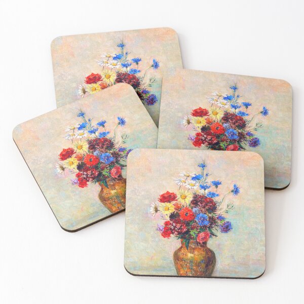 Item preview, Flowers in a Vase by Odilon Redon, French, 1910 designed and sold by Shapes-Mania.