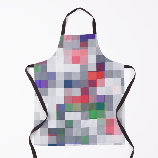 Item preview, geometric square pixel pattern abstract in red purple green designed and sold by Mrvell.