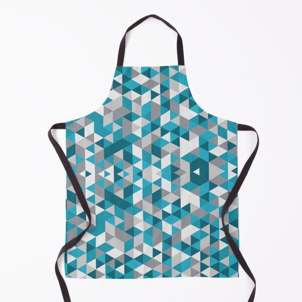 Item preview, Abstract Tosca Green Blue Triangle Pattern designed and sold by SSK Designs.