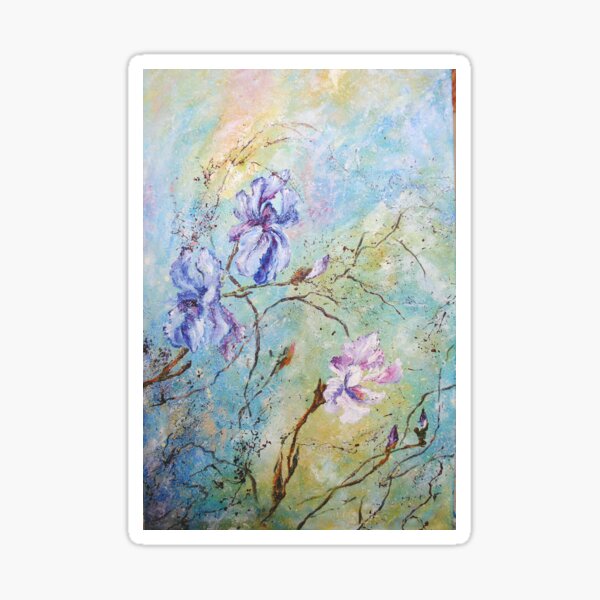 Item preview, Vintage Irises original painting designed and sold by BeeTartprints.