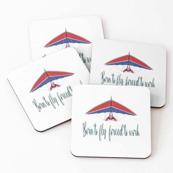 Item preview, Born to fly forced to work : funny paragliding quote designed and sold by MyliaHamor.