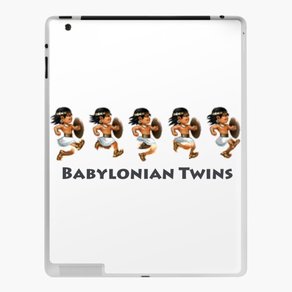 Basir sprinting in Babylonian Twins iPad Skin