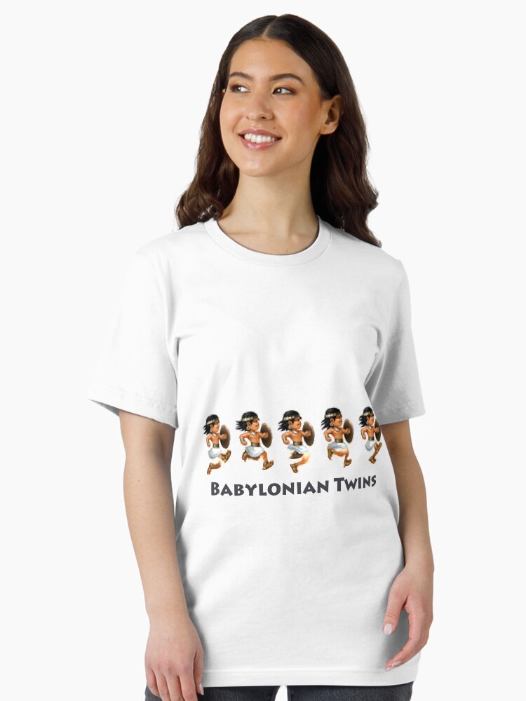 Thumbnail 2 of 7, Essential T-Shirt, Basir sprinting in Babylonian Twins designed and sold by zaqoora.
