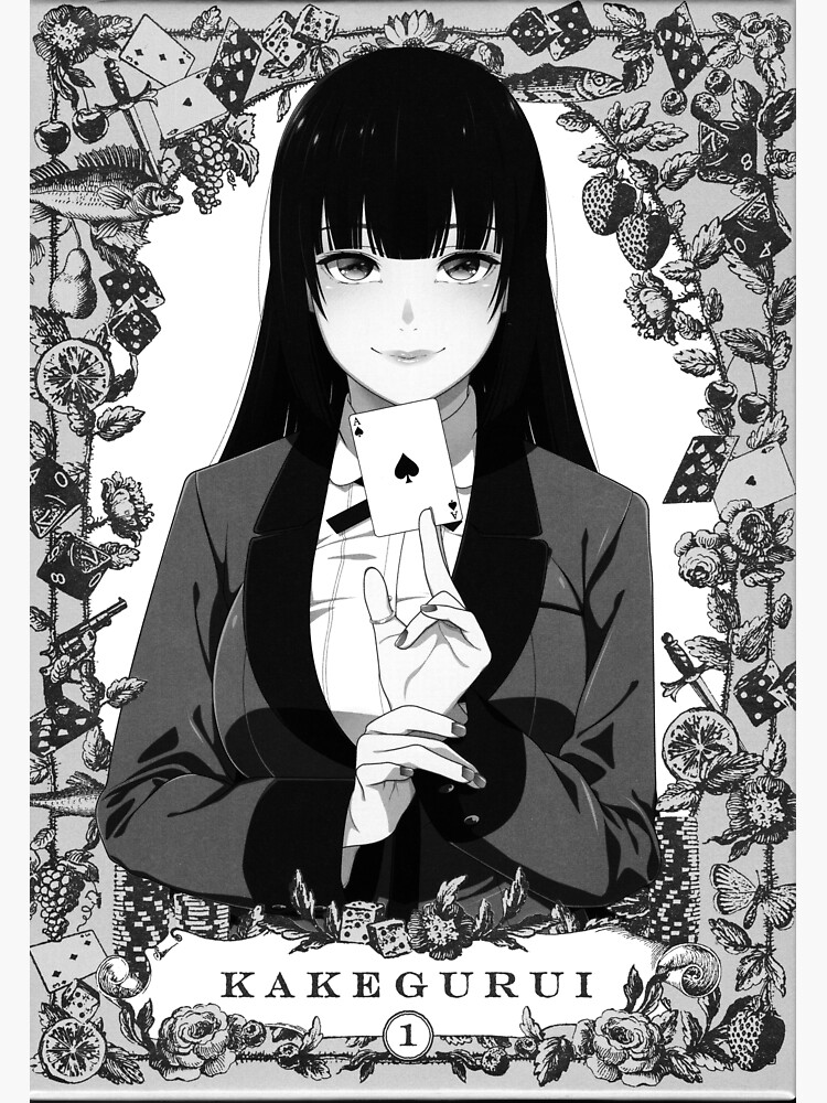 "Jabami Yumeko cover - Kakegurui black and white" Sticker by