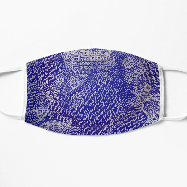 Hand-Painted Arabic Art Flat Mask
