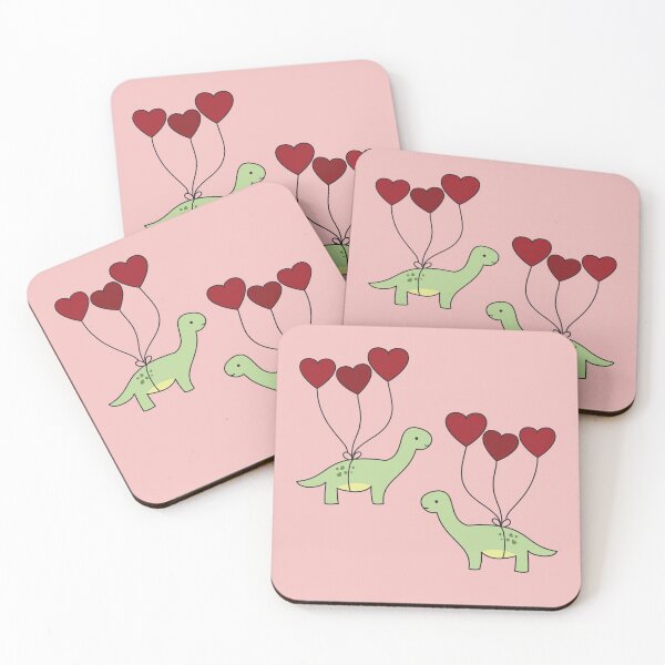 Item preview, Dinosaur with heart balloons designed and sold by galax-C.