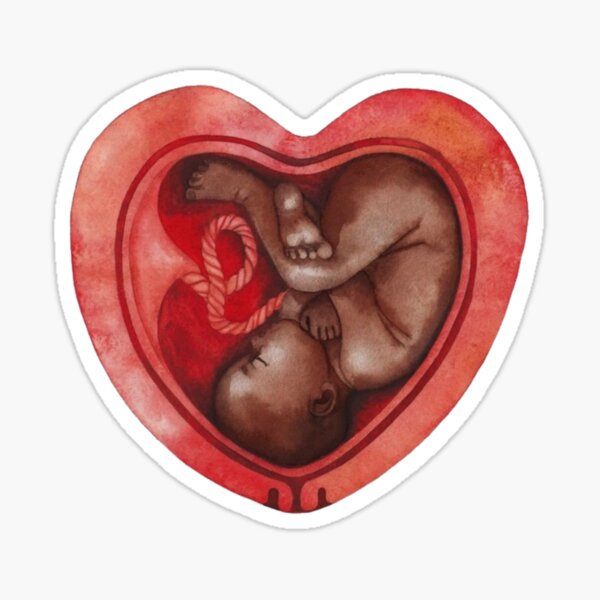 süßes Baby im Mutterleib Sticker