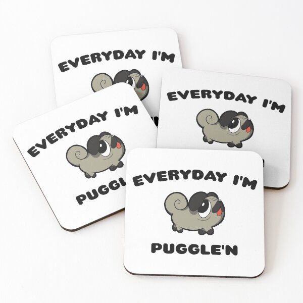 Item preview, Everyday I'm Puggle'n Funny and Cute Pug Pet Puggle Dog designed and sold by AJAD212.