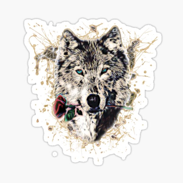 Wolves Valentine Stickers Redbubble - roblox a wolf or other night terror