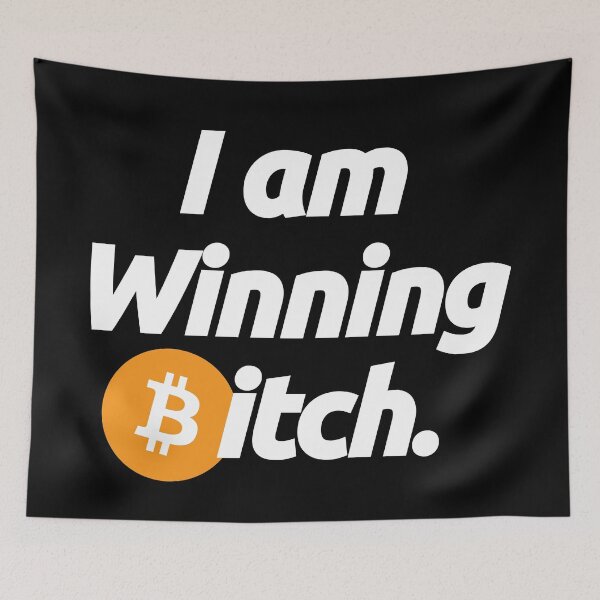 Item preview, I am Winning Bitcoin Trader Itch - Crypto Btc Love Currency Blockchain Quote designed and sold by elhefe.