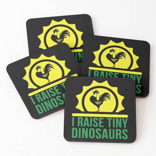 Item preview, i raise tiny dinosaurs. rooster dinosaur in a sunrise background designed and sold by doctors-apparel.