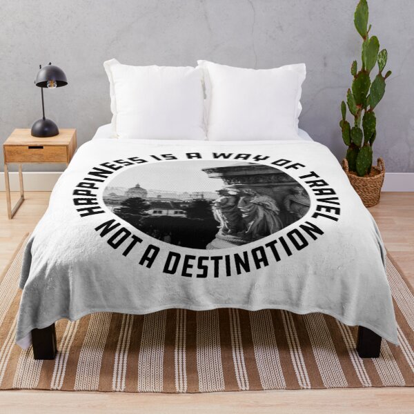 Item preview, Happiness is a way of travel not a destination  designed and sold by quarantineshop.