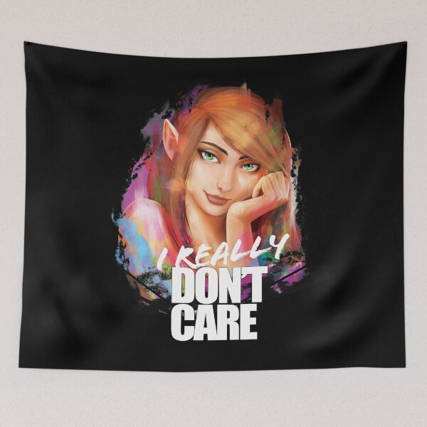 Item preview, I REALLY DON'T CARE ELF designed and sold by Cyanideart.