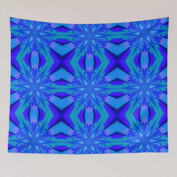 Artikelvorschau, Kaleidoscope Deep Blue Star V - Cool Color Symmetry entworfen und verkauft von gphotobox.