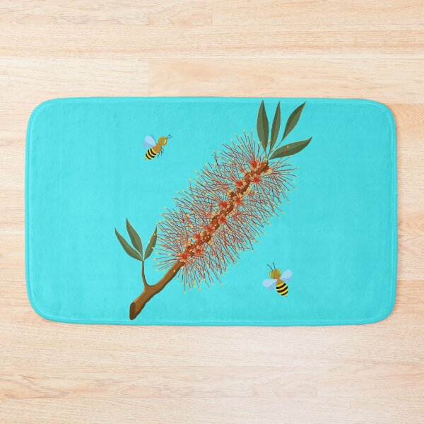 Item preview, Australian bottlebrush and bees designed and sold by Soozie Wray.
