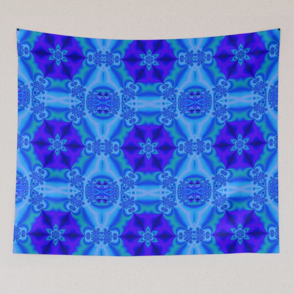 Artikelvorschau, Kaleidoscope Deep Blue Star VI - Cool Color Symmetry entworfen und verkauft von gphotobox.