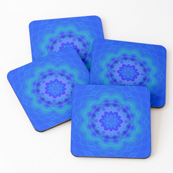 Artikelvorschau, Kaleidoscope Deep Blue Star VII - Cool Color Symmetry entworfen und verkauft von gphotobox.