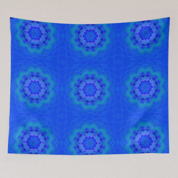 Artikelvorschau, Kaleidoscope Deep Blue Star VII - Cool Color Symmetry entworfen und verkauft von gphotobox.