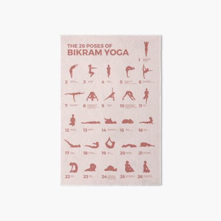The 26 Poses of Bikram Yoga Peach Art Print for Sale by The Art