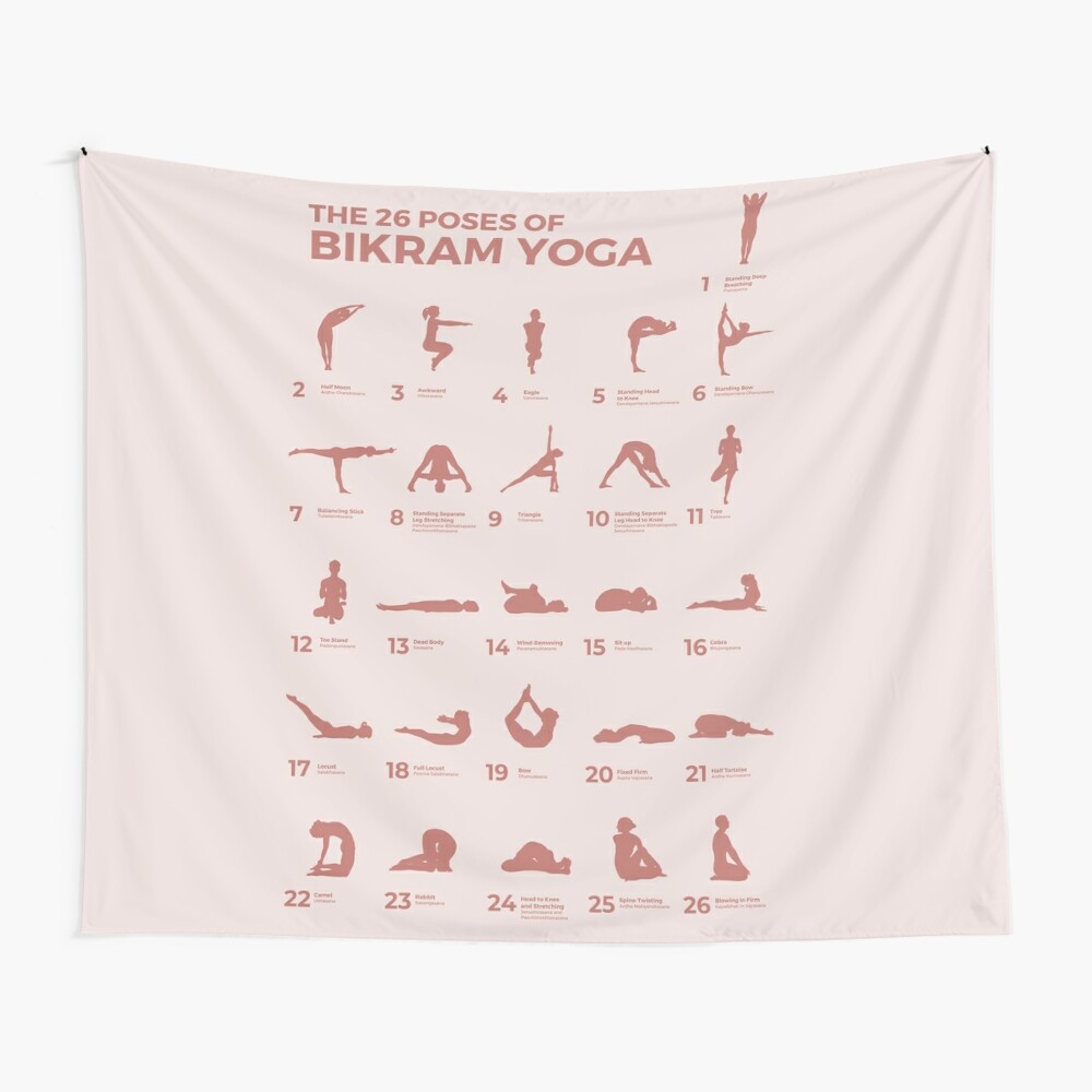 The 26 Poses Of Bikram Yoga Art Print by The Art of the Pause