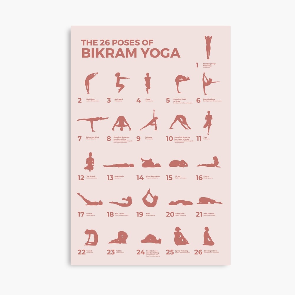 Namaste The 26 Poses Of Bikram Yoga Yogi Poster