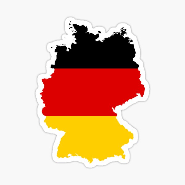 Flag Map of Germany  Sticker