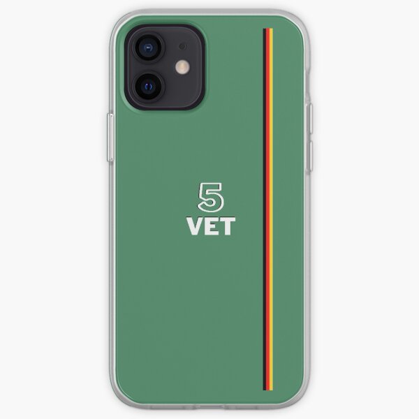 Sebastian Vettel 5 Aston Martin F1 Design des couleurs Coque souple iPhone