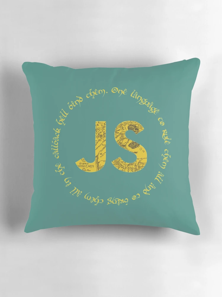 Thumbnail 3 of 4, Pillow, JavaScript One language to rule them all designed and sold by Threadrock.