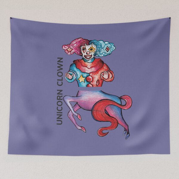 Item preview, UNICORN CLOWN by FrankenDuo blue gray designed and sold by FrankenDuo.