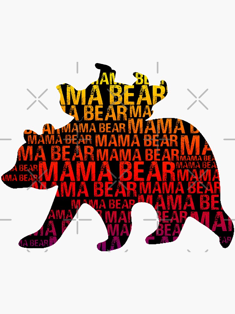 Mama Bear and Cubs Sticker for Sale by Erin0987