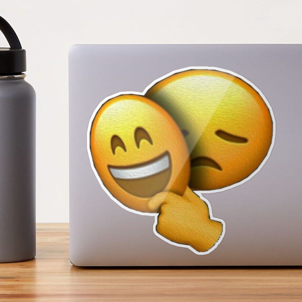 Sticker for Sale mit Double Face Emoji von vipinder