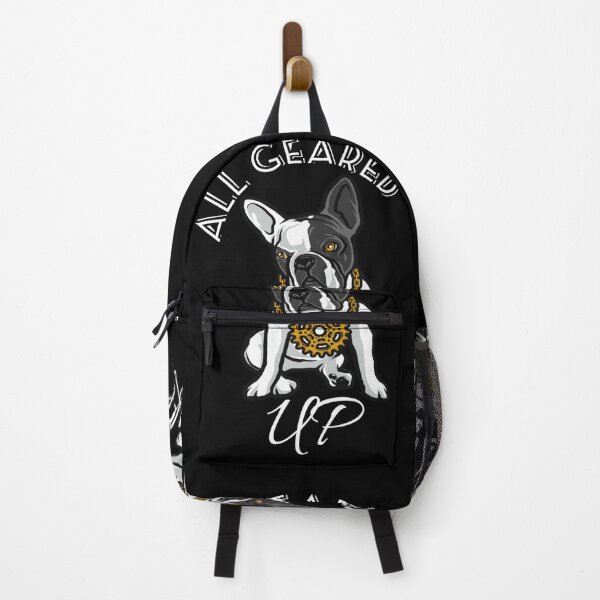 Item preview, (frenchie) wearing a chain with a gear on it designed and sold by Eric Shields.