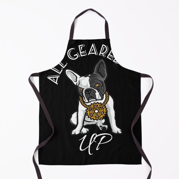 Item preview, (frenchie) wearing a chain with a gear on it designed and sold by Eric Shields.
