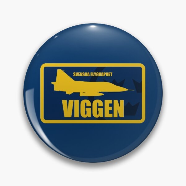 NLMP0507BG05 Swedish Air Force Flygvapnet Wings Badge Hawaiian