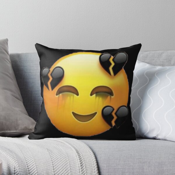 Broken Heart Emoji Pillows Cushions Redbubble