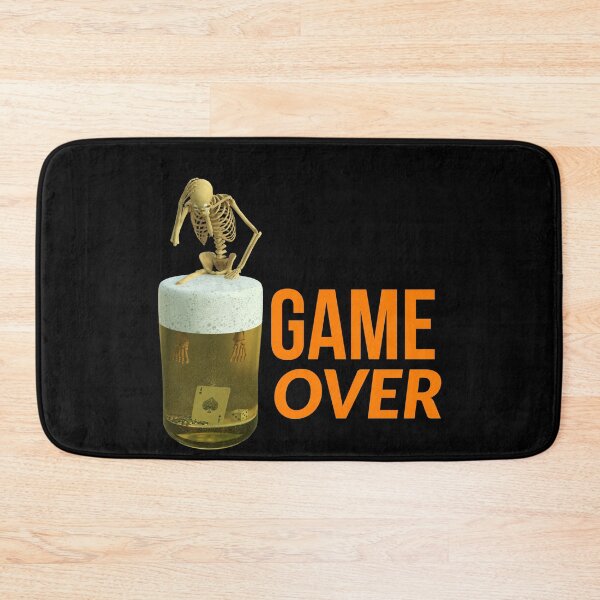 Item preview, game over. skeleton, ace card, beer designed and sold by doctors-apparel.